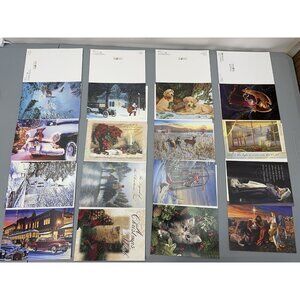 Leanin‎ Tree Christmas Holiday Cards 32 Assortment Animals Scenic No Envelopes